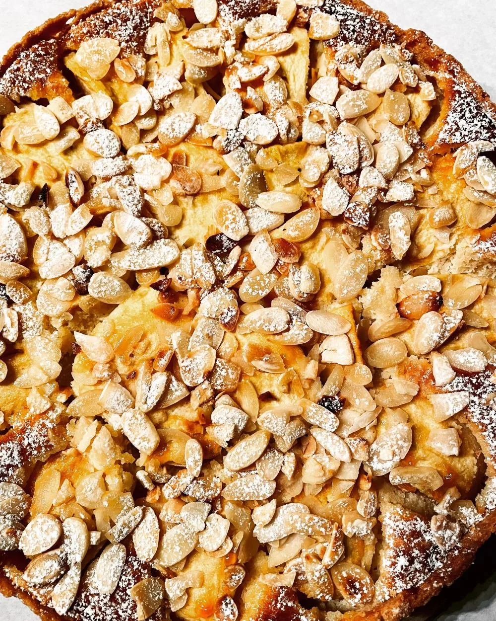 A golden almond tart