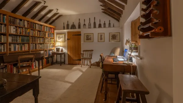 well cottage library desk